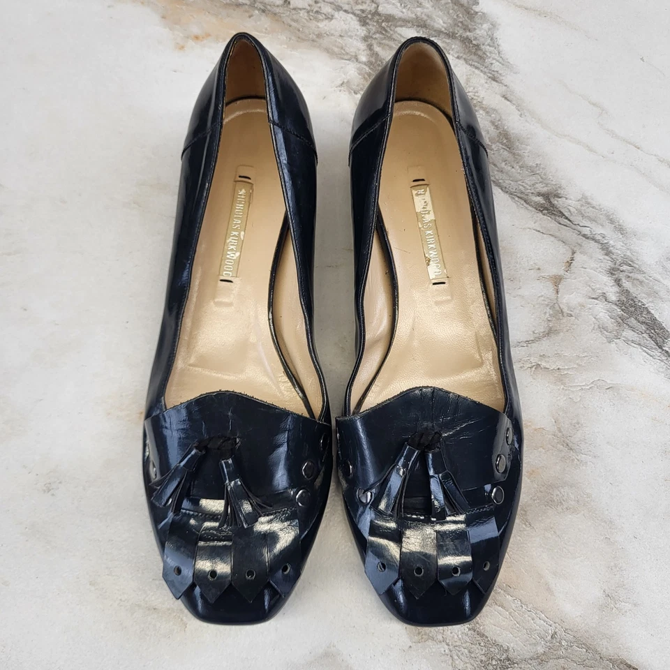 Sapatilhas femininas Nicholas Kirkwood Kiltie tamanho 36 pretas - Imagem 4 de 4