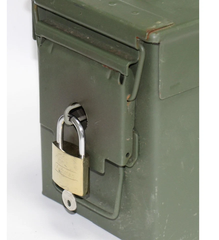 MUNITIONSKISTE ABSCHLIEßBAR GR. 2  DICHTUNG METALLKISTER BEHÄLTER METALLBOX - Bild 3 von 4