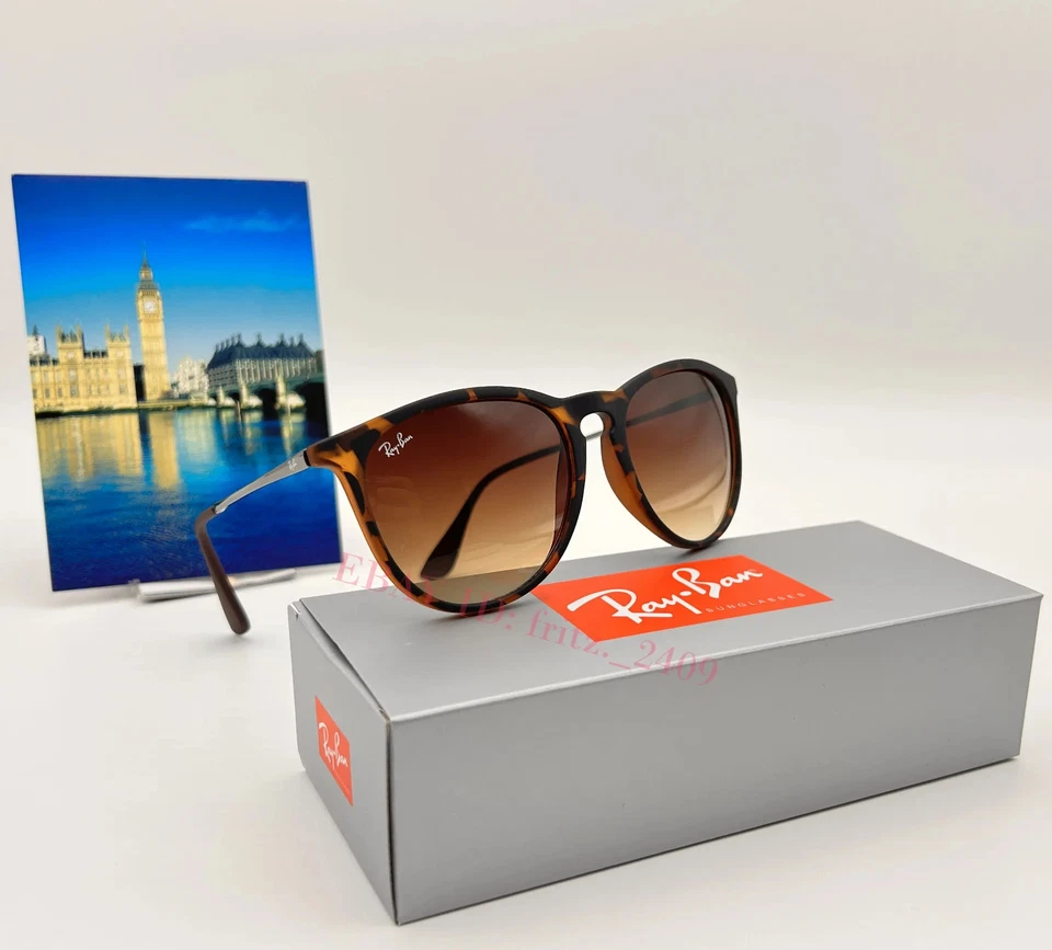 Gafas de sol para mujer Ray-Ban Erika RB4171 marco tortuga marrón degradado lentes UV Pr Foto 3 de 4