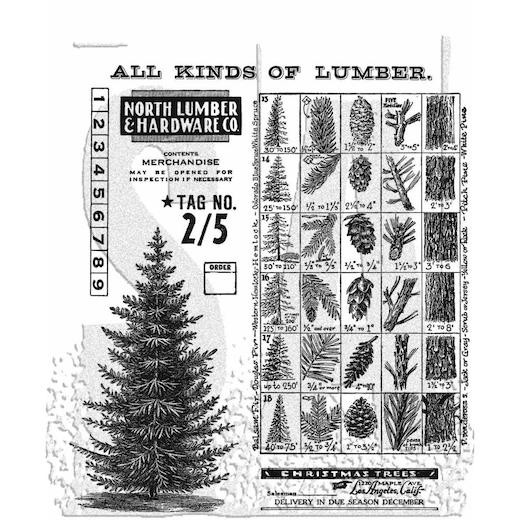Tim Holtz Cling Rubber Stamps - Winter Woodlands CMS476