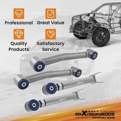 MAXPEEDINGRODS BRAS DE CONTRÔLE AJUSTABLE 0- 4 » LIFT FOR JEEP CHEROKEE XJ WRANGLER TJ 1984-06