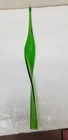 ART GLASS GREEN LEAF BLADE TWIST LONG STEM GLASS FLOWER 19 1/2"