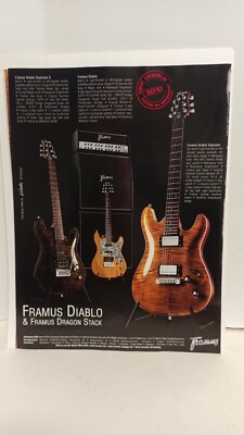 FRAMUS DIABLO GUITAR DRAGON STACK AMPLIFIER   - 10x8 - PRINT AD. m2