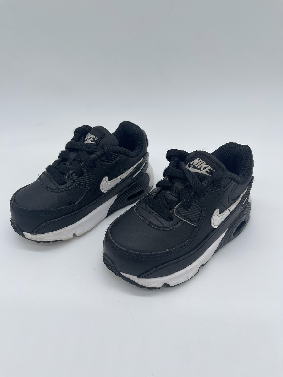 Nike Air Max 90 LTR Logo Toddler 6C Black-White CD6868-010 Sneaker