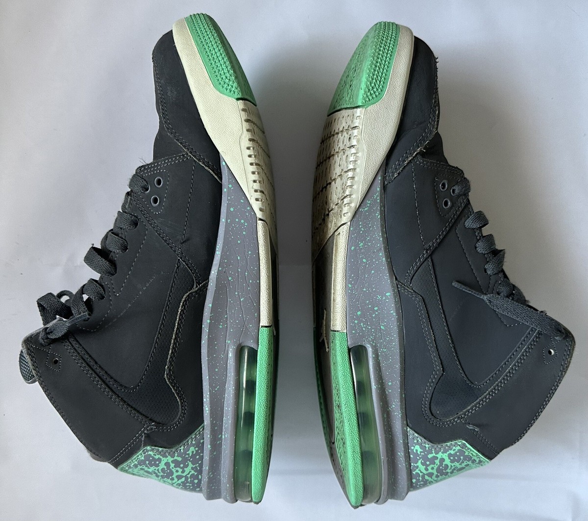 Nike Air Jordan Flight Origin Green Glow Sneakers Size 10.5 