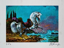 GIOVAN FRANCESCO GONZAGA (1921-2007) Opera Serigrafia su Cartoncino con Cornice