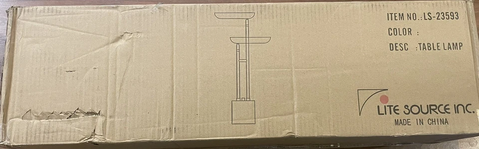 Lite Source LS-23593 Jameson 26" Tall LED Buffet Table Lamp Walnut & Gold NEW - Image 2 of 2