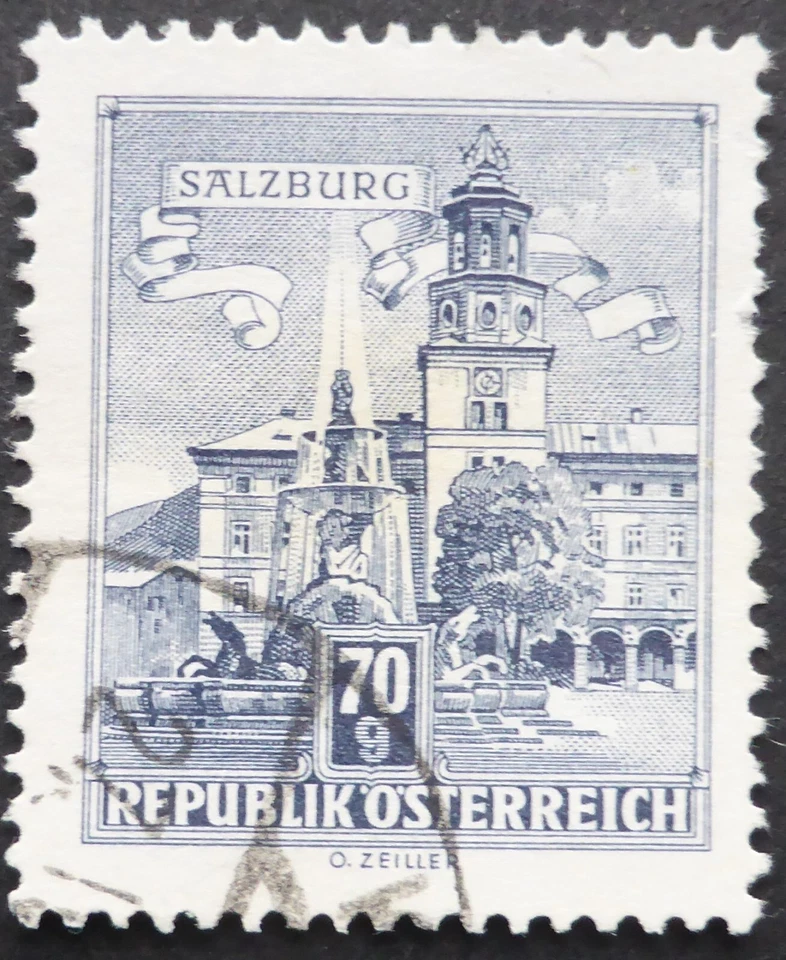  Österreich 1962  Mi 1114, DS Bauwerke Salzburg, gestempelt - Bild 1 von 1