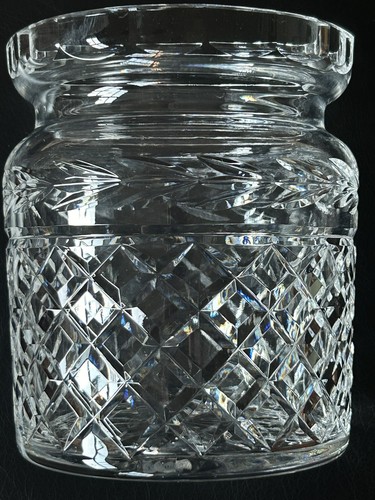Waterford Crystal Glandore Biscuit Barrel Open Jar Sparkling Clear EUC - No Lid - Picture 7 of 7