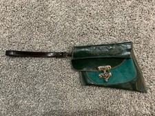 Handmade Leather Dark Greens Clutch Wristlet By Heather Hambrecht Raw (h(om)e)