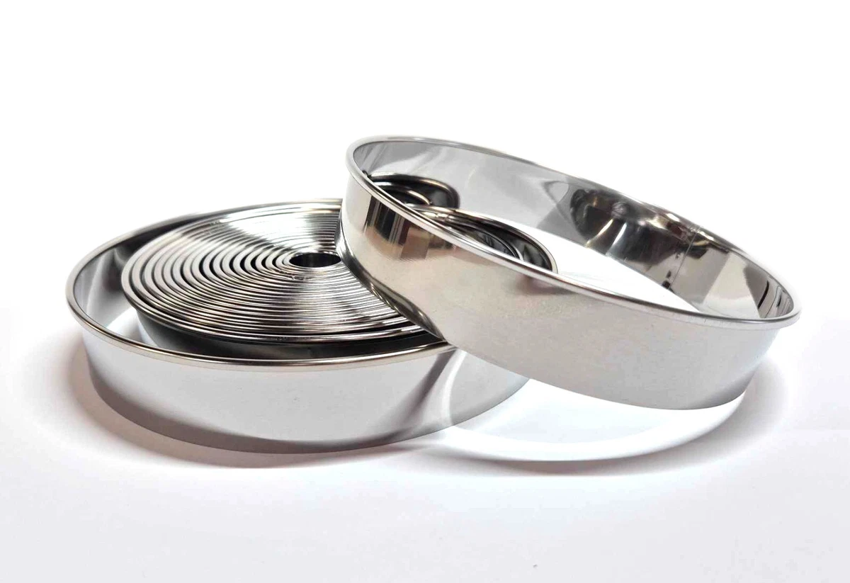 Extra große 19 Stück Blankstahl Gebäck Ausstecher. 17,5 cm / 7 Zoll bis 2 cm / 3/4 Zoll