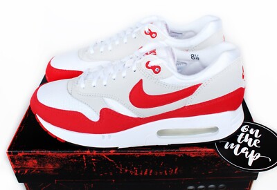Nike Air Max 1 86 OG W Big Bubble White Sport Red UK 9 US 10 11,5 DO9844-100 Neu