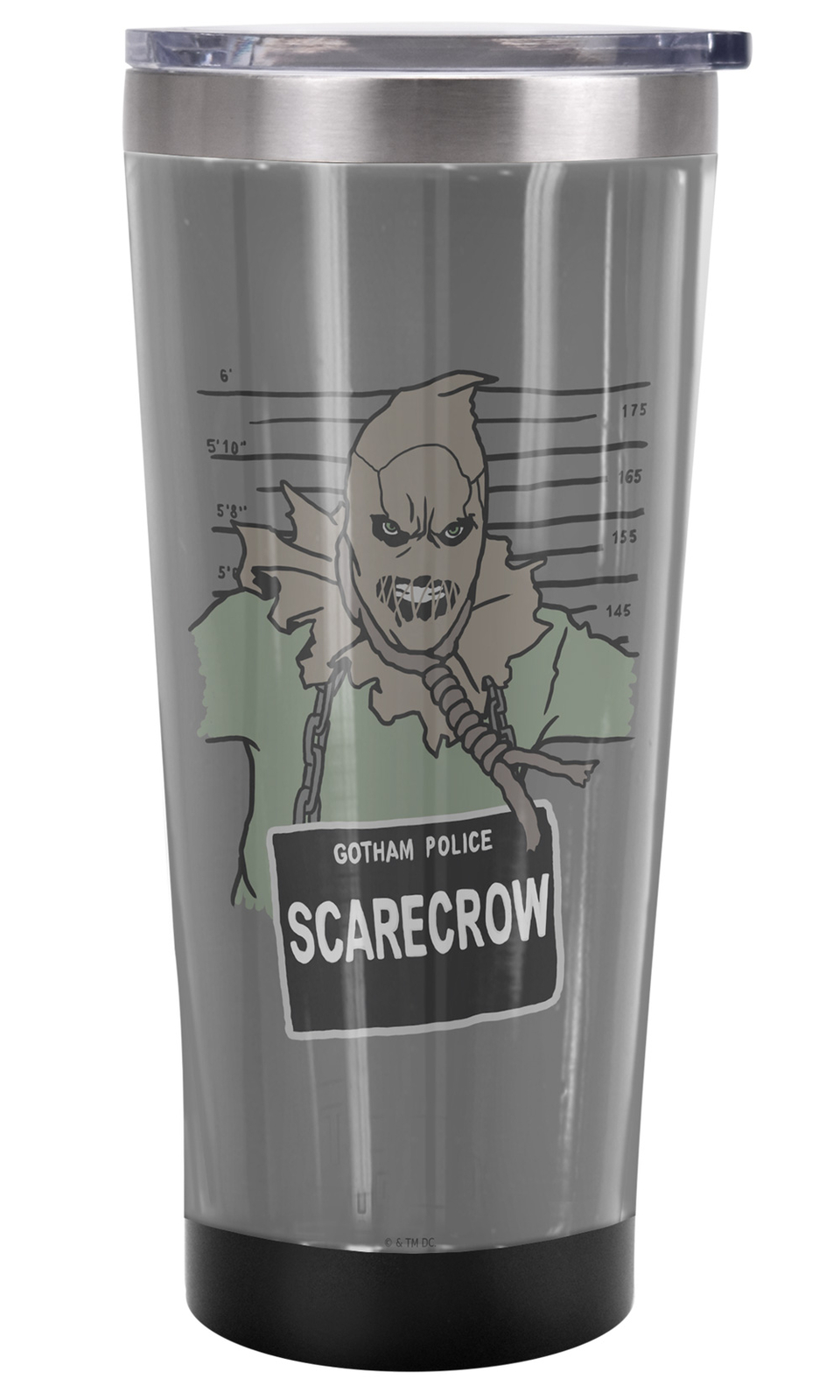 Batman The Scarecrow Mugshot Tumbler 20oz Vacuum Insulated Leak Resistant