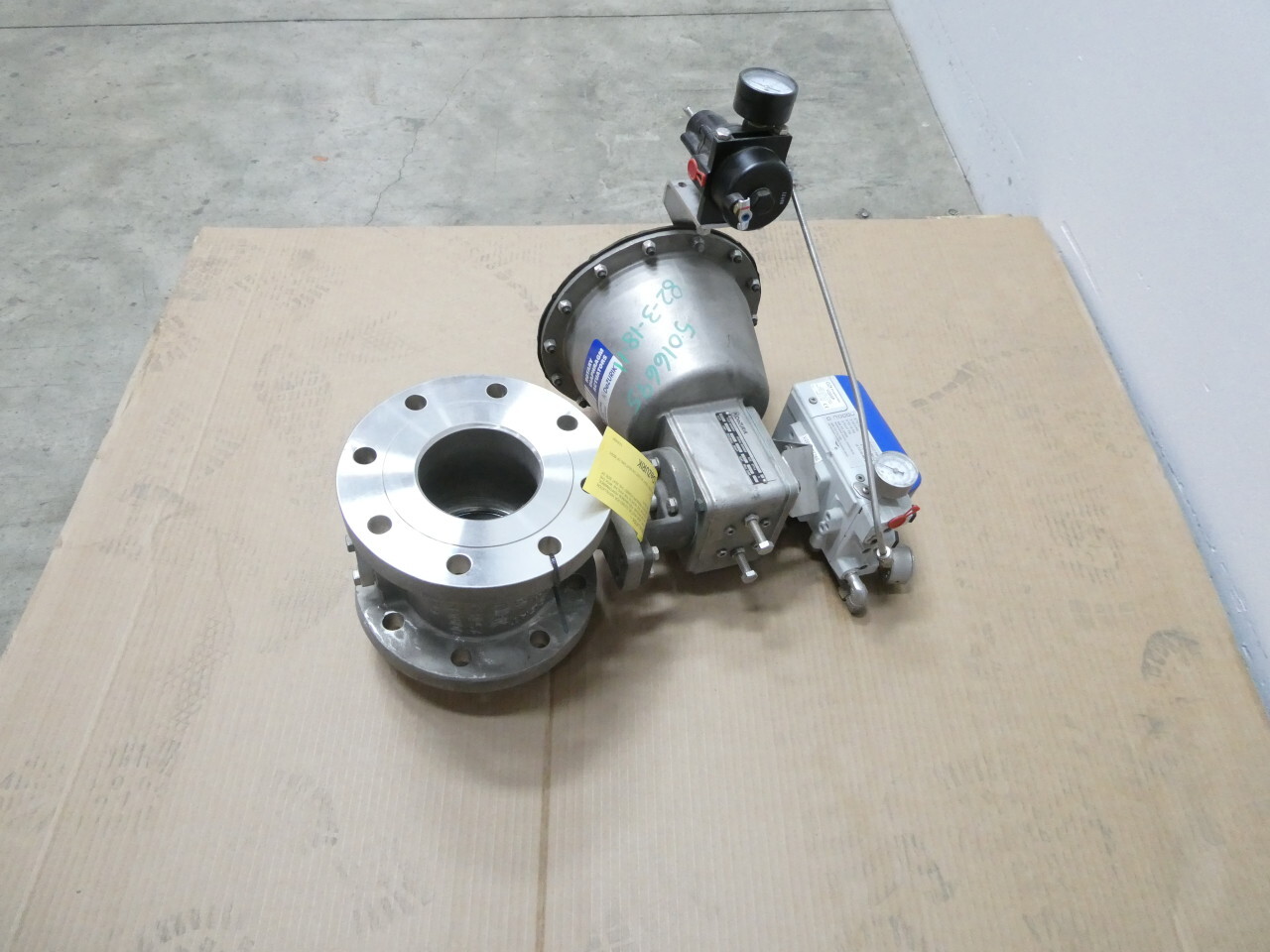 Dezurik VPB V200p Pneumatic Stainless Flanged V-port Ball Control Valve 4in 150