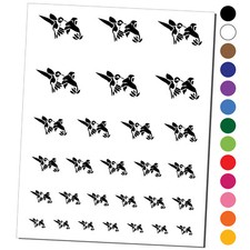 Hummingbird with Flower Temporary Tattoo Water Resistant Fake Body Art Set