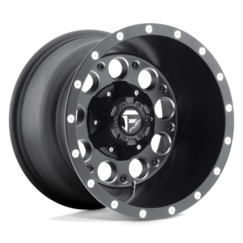 15X10 Fuel 1PC D525 REVOLVER 6X5.5 -43MM MATTE BLACK MILLED