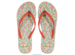 tory burch orange flip flops