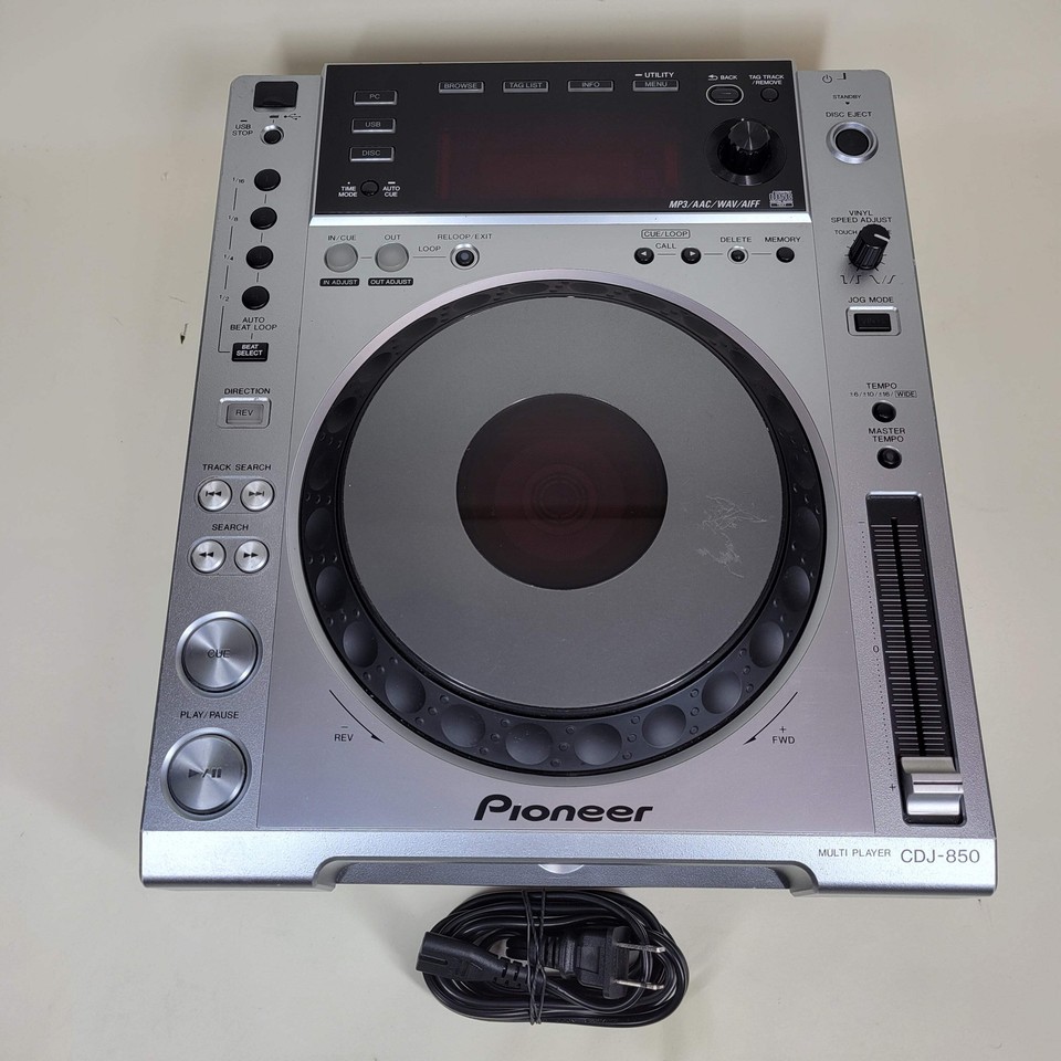 Pioneer DJ CDJ850 Multi Media Player Digital Turntable Silver eBay