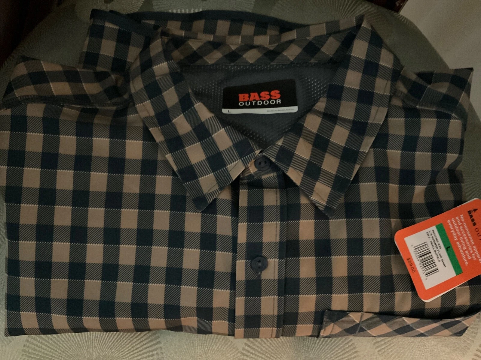 NWT Men’s Outdoor Men's Cool Plaid Long-Sleeve Shirt - Kelp Small Buffalo, L