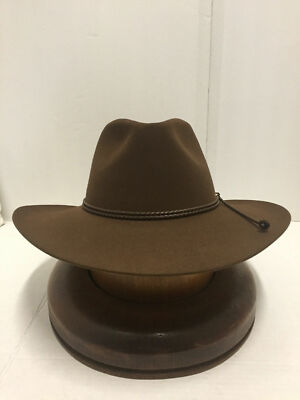 STETSON ステットソン Felt Fedora Brown 58cm Stetson TWCRUR-2124, Color: Camel, Size: L (TWCRUR-212410L0