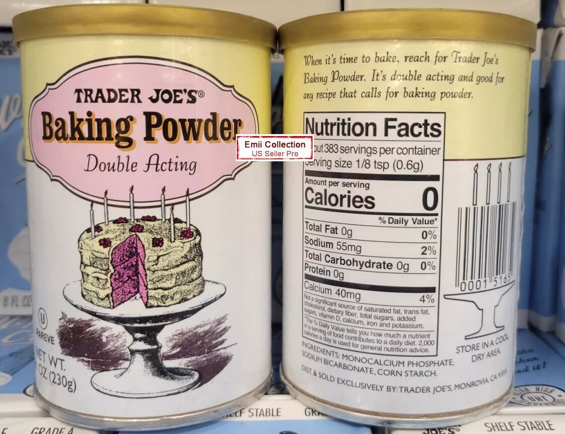 Great Value Double Acting Baking Powder, 8.1 oz 