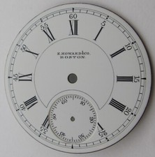 Pocket Watch Howard Boston 18s porcelain x fine DIAL diameter 45.41 mm for parts