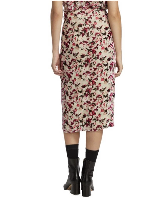 Rag & Bone Amber Burnout Midi Skirt Velvet Sz 4 - Image 4 of 4