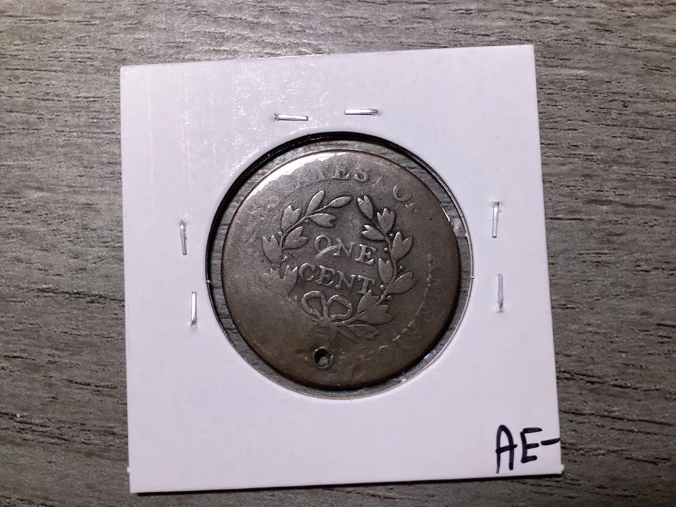 1802 Draped Bust Large Cent Early US Copper Coin Details 092124 31ae - Image 2 of 4