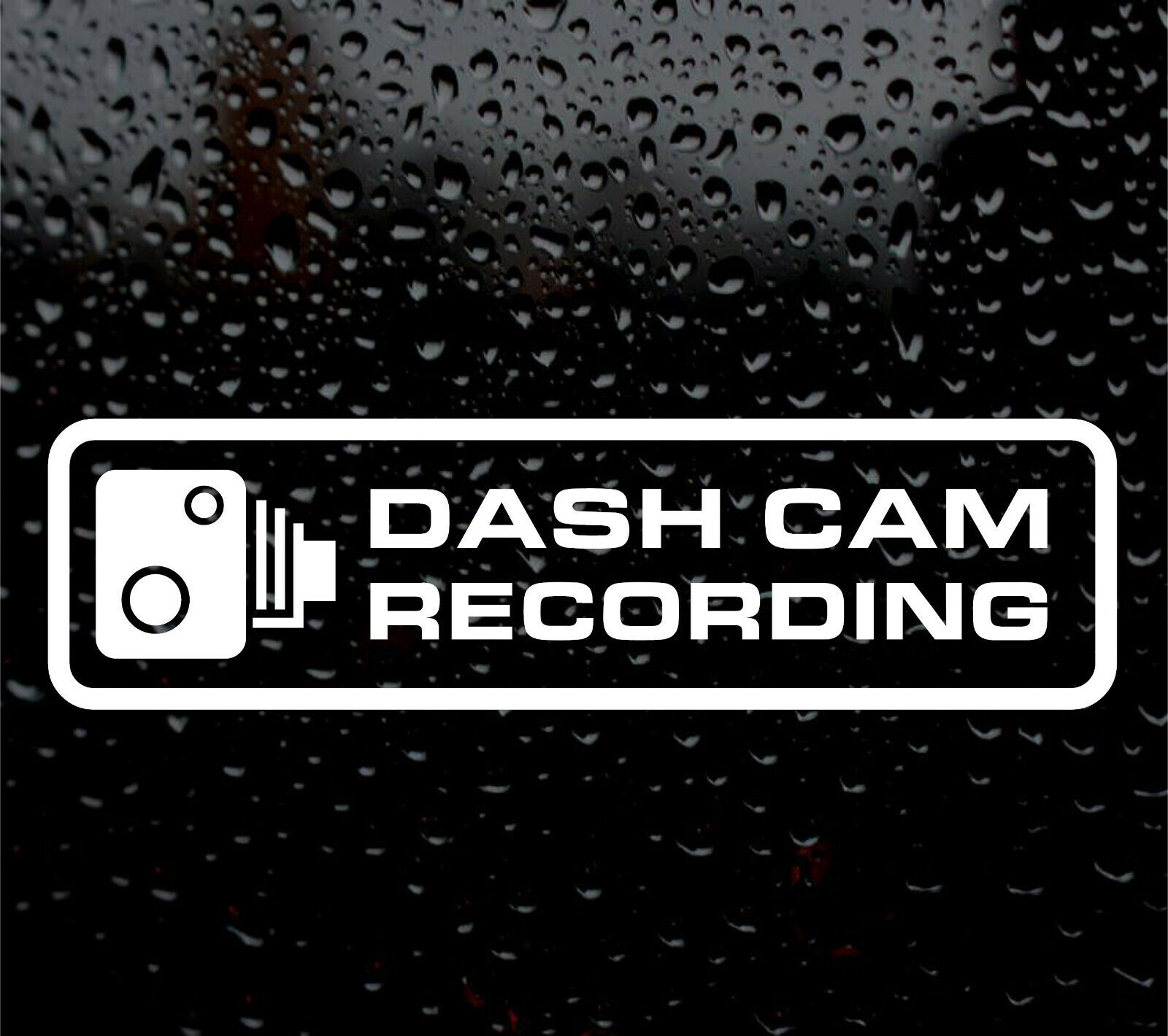 DASH CAM RECORDING CAR STICKER DECAL WINDOW FUNNY BUMPER CCTV HD CAMERA CAM  | eBay