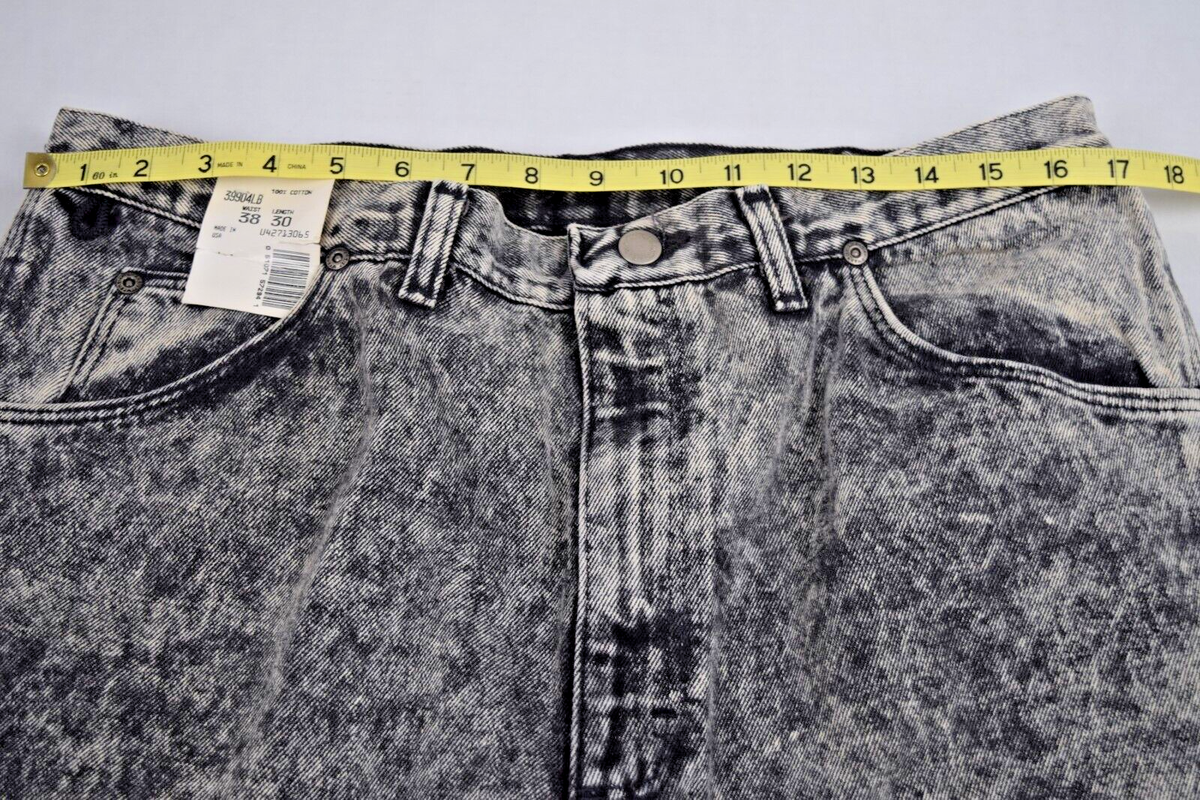 Vintage Wrangler Jeans W38 L30 90s Acid Lava Wash Straight Leg