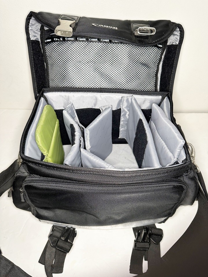 Canon 200DG Digital SLR Large Camera & Lens Case Gadget Bag Black Shoulder Strap 750845818840 eBay