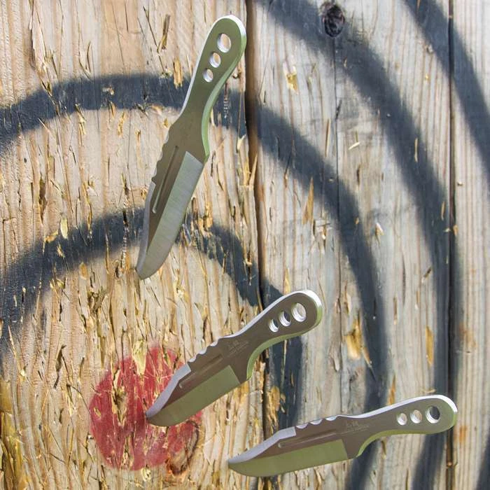 3pc Gil Hibben Professional Tactical Combat Throwing Knife - Image 3 of 4