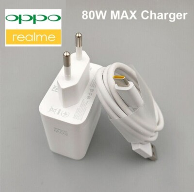 NEU originales OPPO 80W SUPERVOOC Wand-Schnellladegerät USB-C-Kabel EU-Stecker