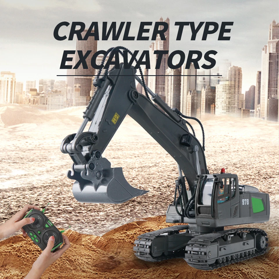 RC Excavator 1/20 2.4G 11CH RC Construction Truck Engineering Vehicle w/LED F5T1 - Image 3 of 4