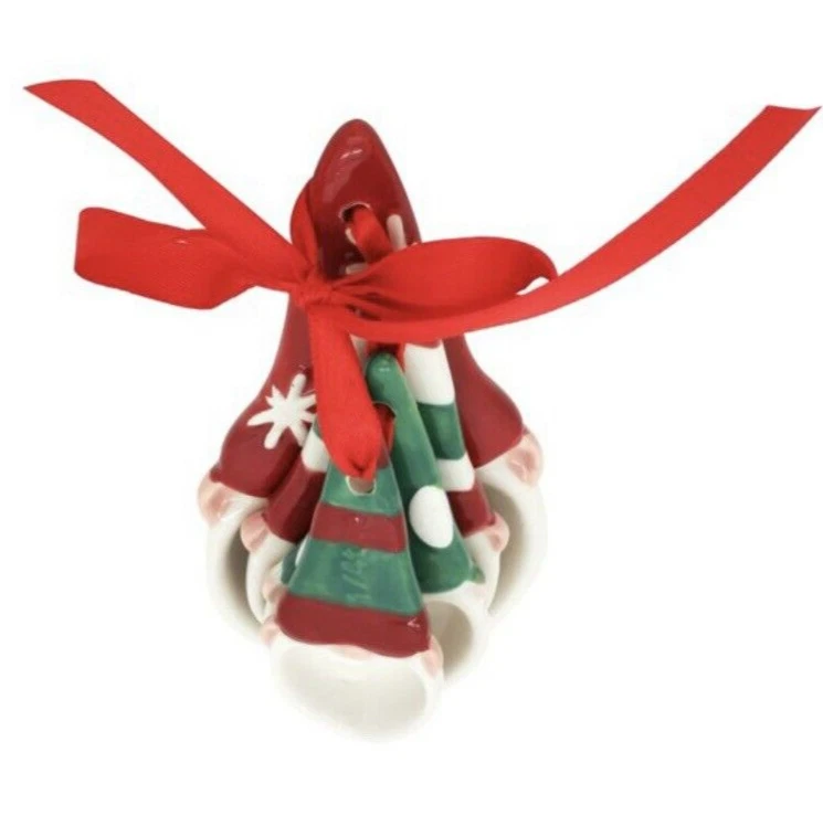 Holiday Time 4pc Measuring Spoon Set with Red, Green and White Gnomes NEW - Image 2 of 2