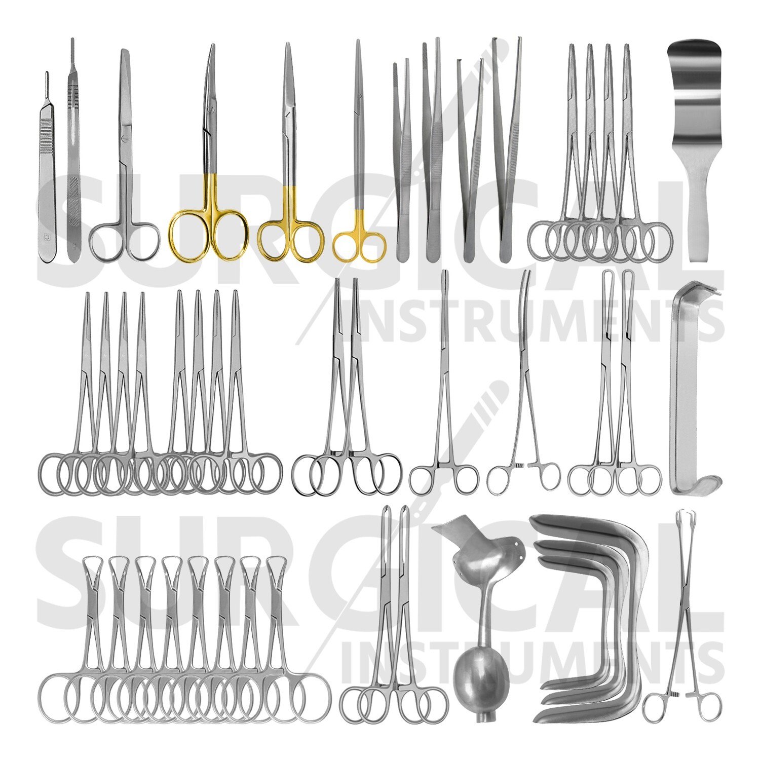 43 Pc Basic Vaginal Instruments Set Surgical OB/GYN Stainless Steel ...
