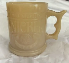Vintage 1980s WHATABURGER BUFFALO NICKEL MILK GLASS RESTAURANT WARE COFFEE MUG