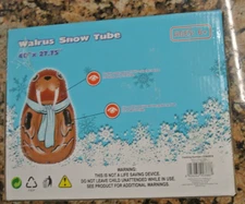 SNOW ZONE WALRUS SNOW TUBE 40"X27.5" HEAVY DUTY PVC  WITH 2 HANDLES