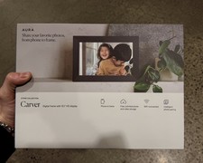 New LIFE Digital Frame Carver Stone Collection Aura - 10.1" HD Display Cinder