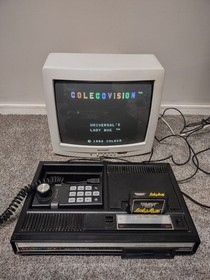 VINTAGE ColecoVision Console w/ 2 Controllers, Adapter, 5 Games Works
