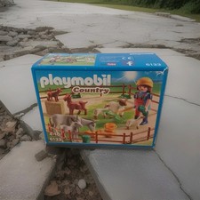 Playmobil Country 6133: Fermière Avec Animaux/ Boîte Ouverte Mais Sachets Neufs