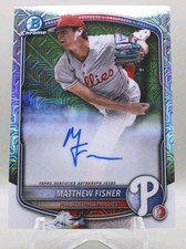 2025 Bowman Mega Box Chrome Prospect Autos - Matthew Fisher #BMA-MF Phillies