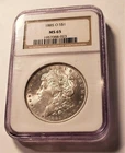 1885 O Gem NGC MS 65 Morgan Silver Dollar  Blast White