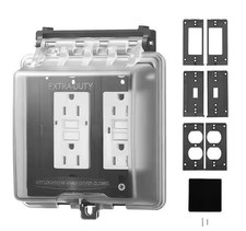 Electrical Outlet Cover with Lockable Design High-Strength PC Material 12-in-1