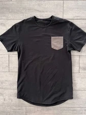 BYLT Men's Drop-Cut: LUX Pocket - Size M Medium - Black-Charcoal