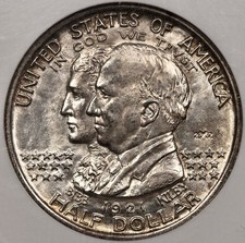 1921 2x2 Alabama half dollar, NGC MS64 original very light goldDavidKahnRareCoin