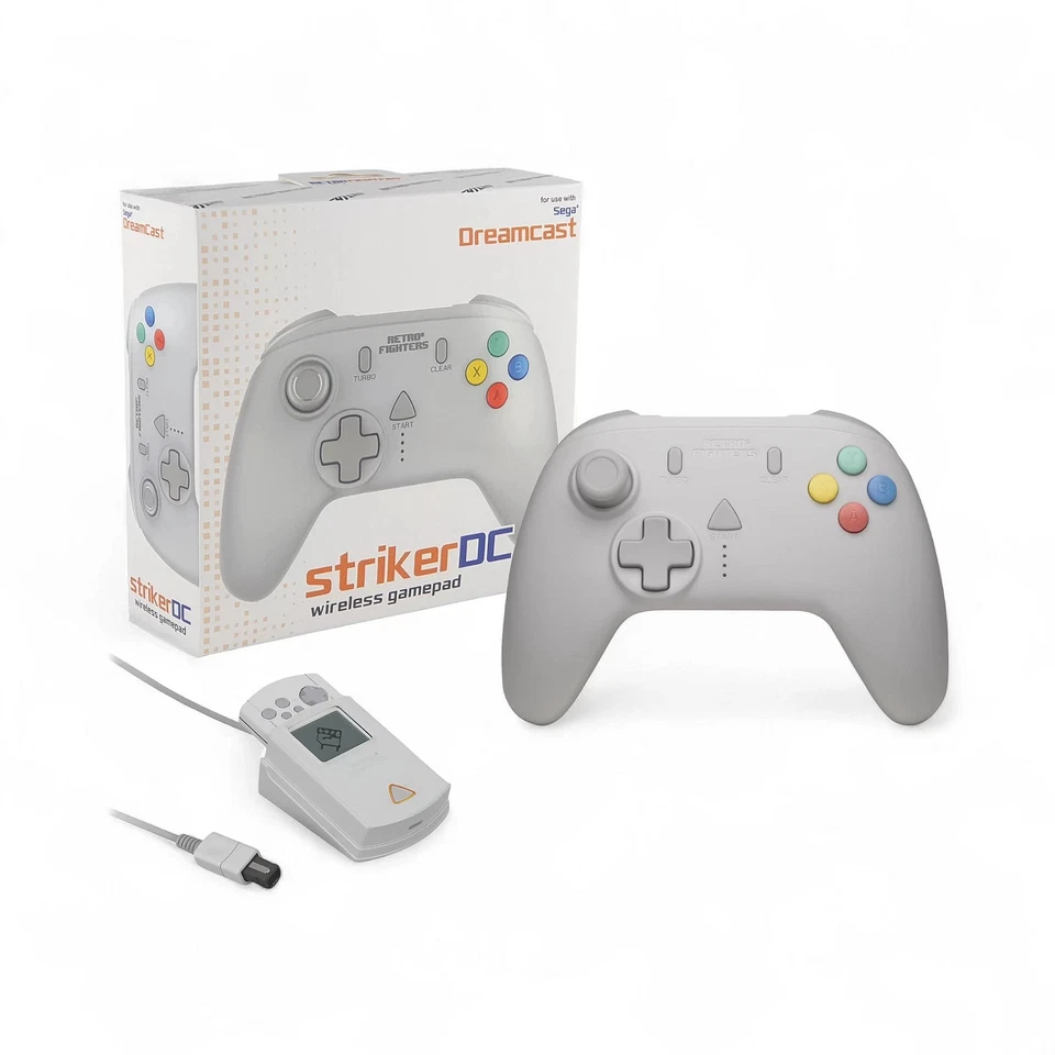 Retro Fighters StrikerDC Wireless Controller for Dreamcast White
