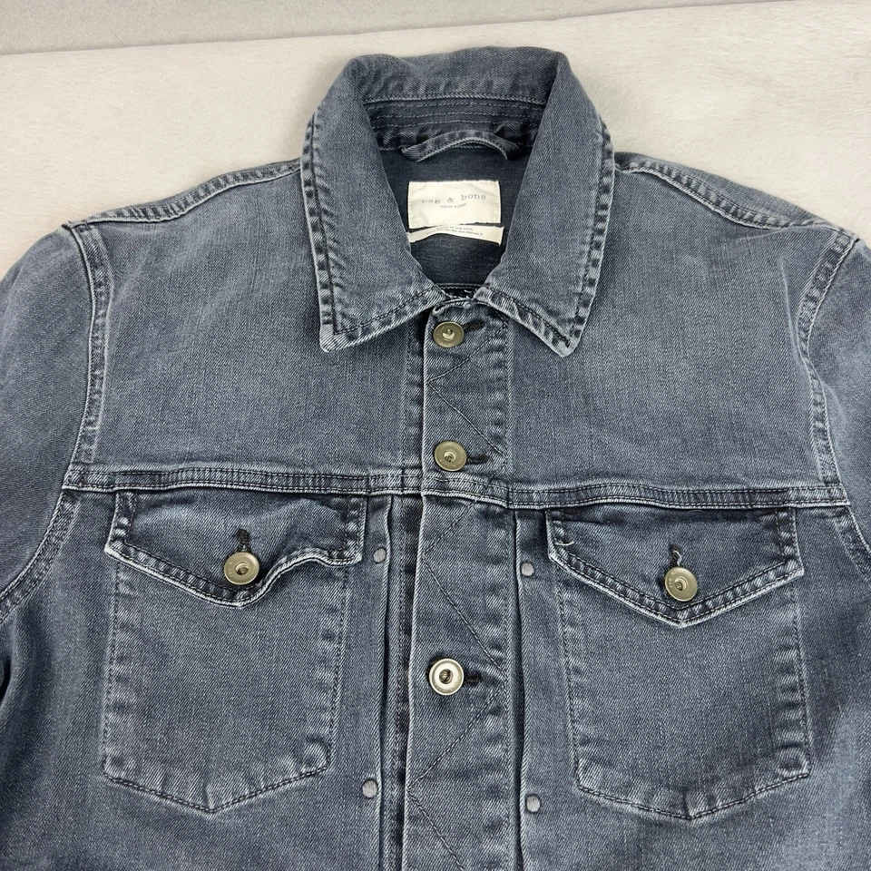 Chaqueta vaquera de camionero Rag & Bone azul índigo para hombre mediana mezcla de algodón Foto 4 de 4