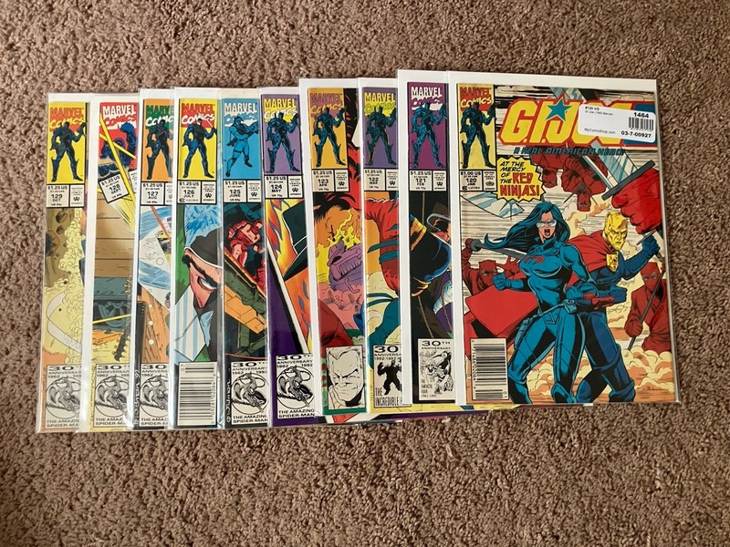 GI Joe Real American Hero Lot Issues 120-129