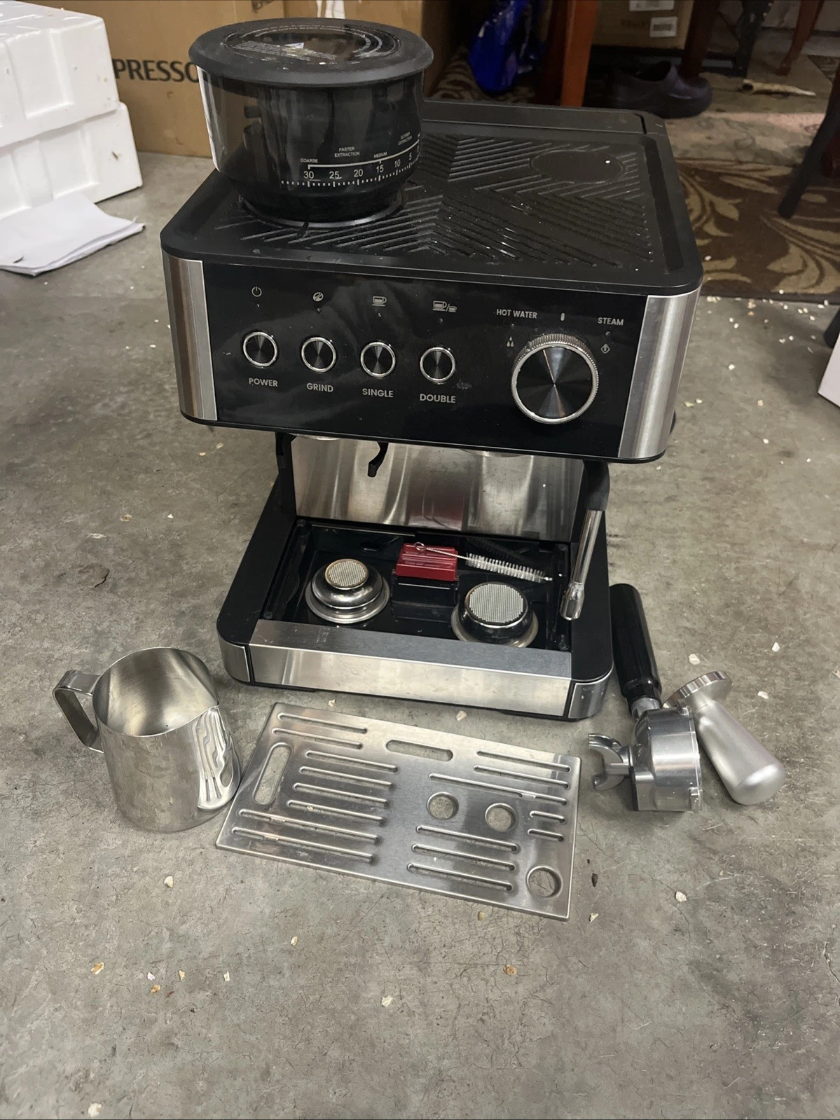 Electactic Espresso Machine with Grinder, 15 Bar Expresso CoffeeMACHINEPARTSONLY